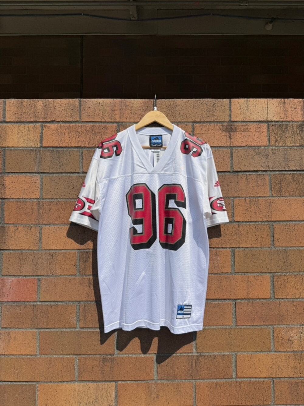 Y2K Andre Carter Vintage San Francisco 49ers White Adidas NFL Football Jersey